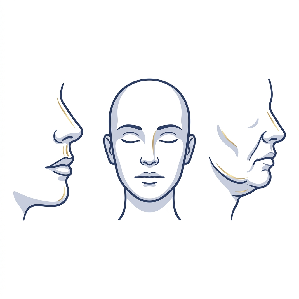 矯正後の顔の変化イラスト