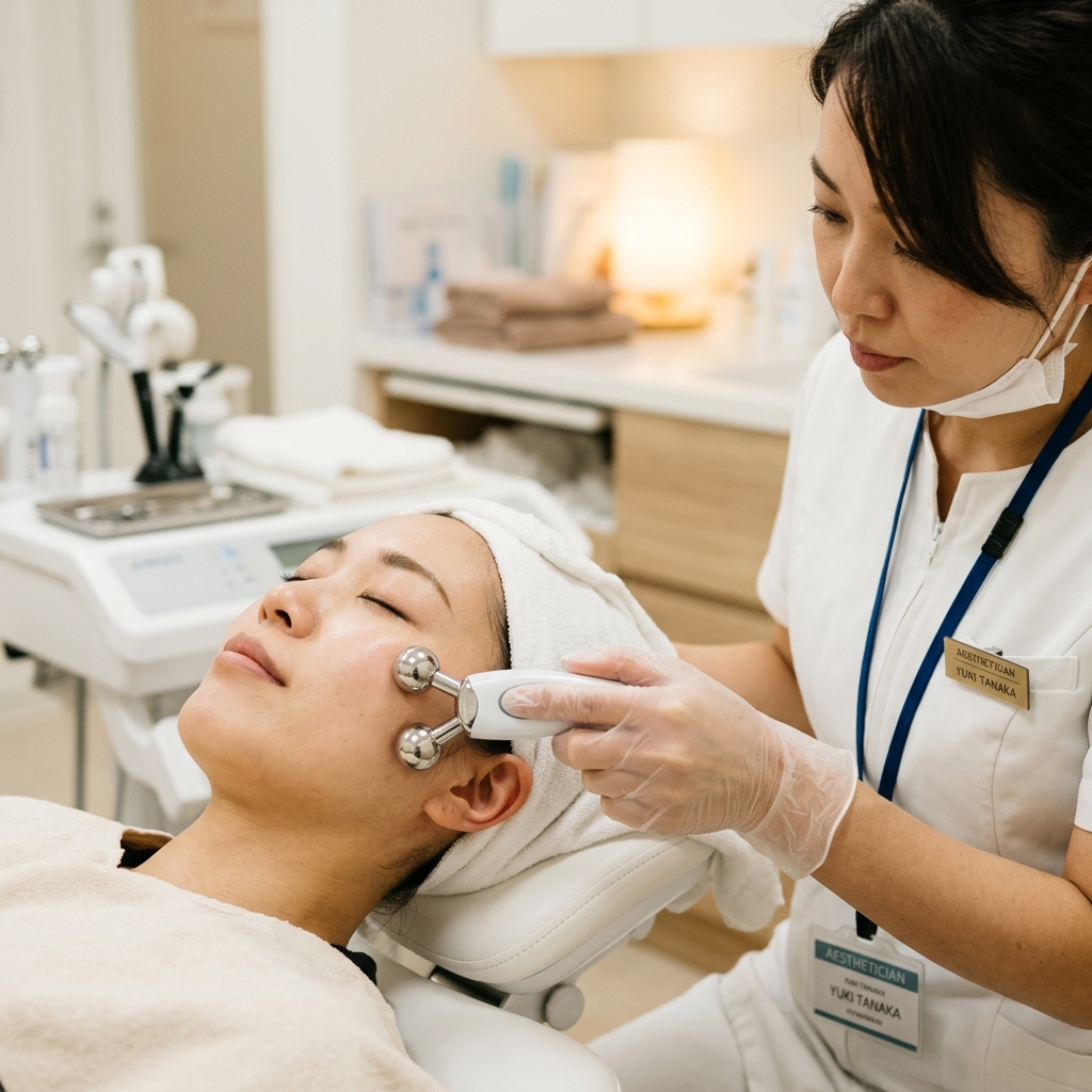 表情筋トレーニングの様子